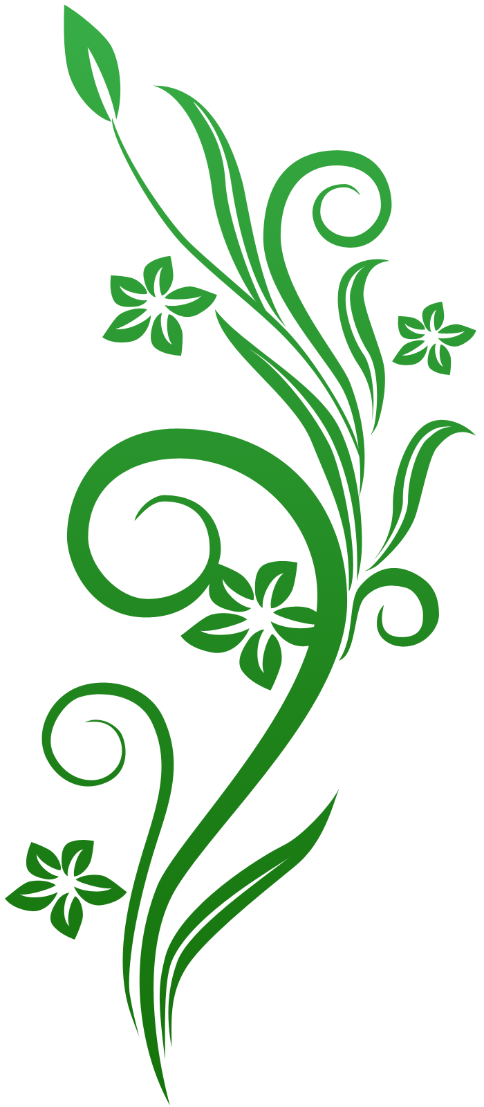 Green Flower Swirls