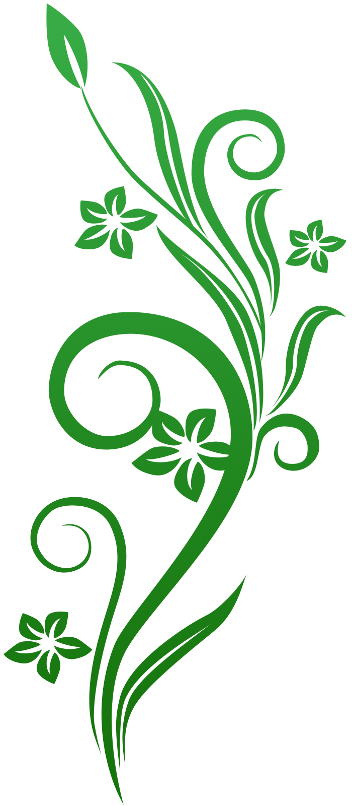 Green Flower Swirls Green Flower Swirls