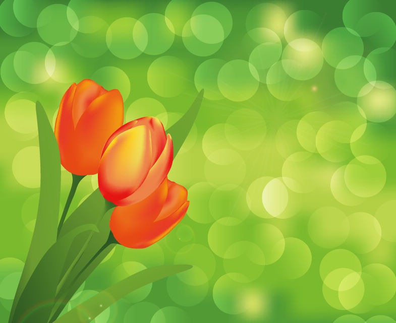 Green Flower Vector Art