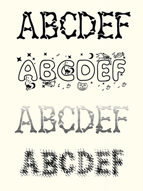 Halloween Letter Font