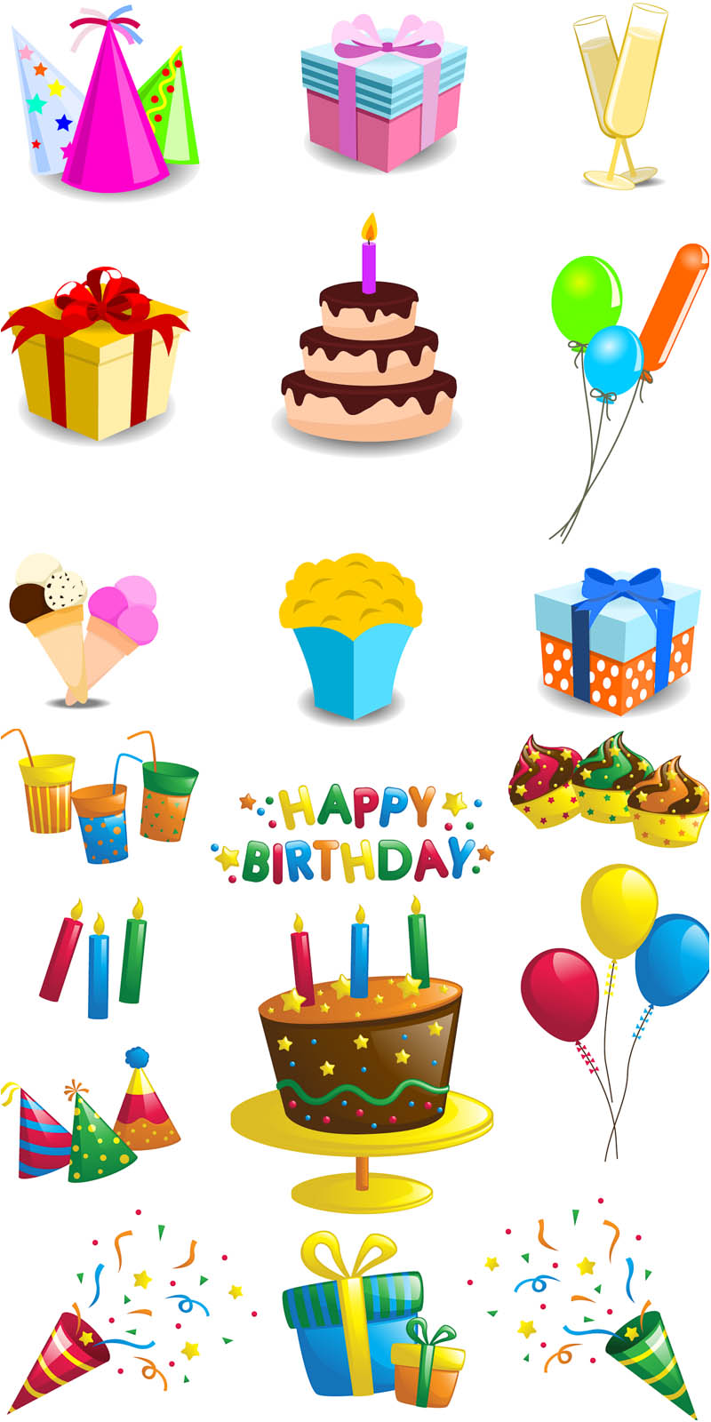Happy Birthday Cartoon Decorations