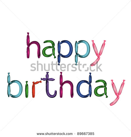 Happy Birthday Font Clip Art