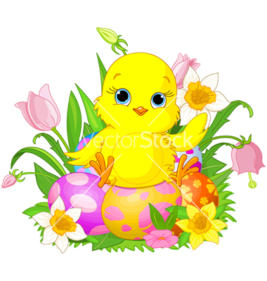 Happy Easter Chicks Clip Art