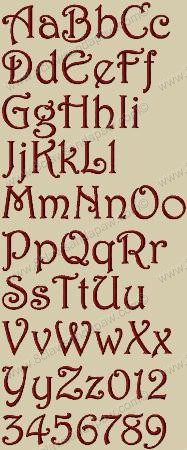 Harrington Embroidery Font