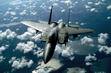 Jet Fighter Aircraft Front View