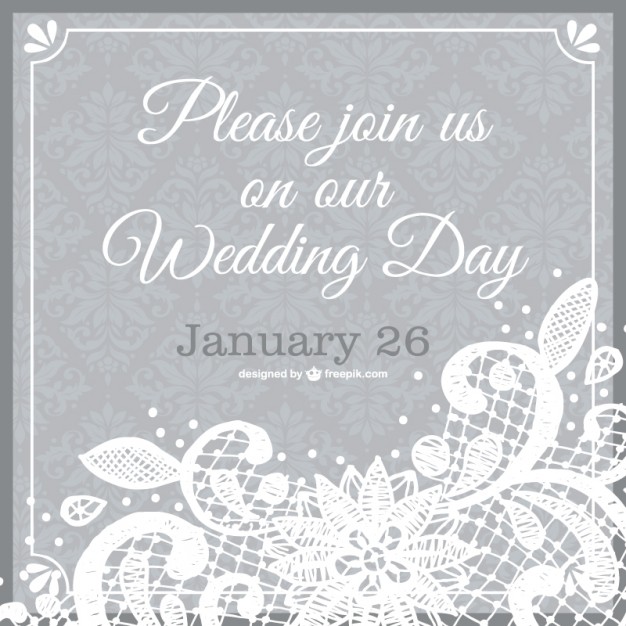 Lace Wedding Invitation Templates Free