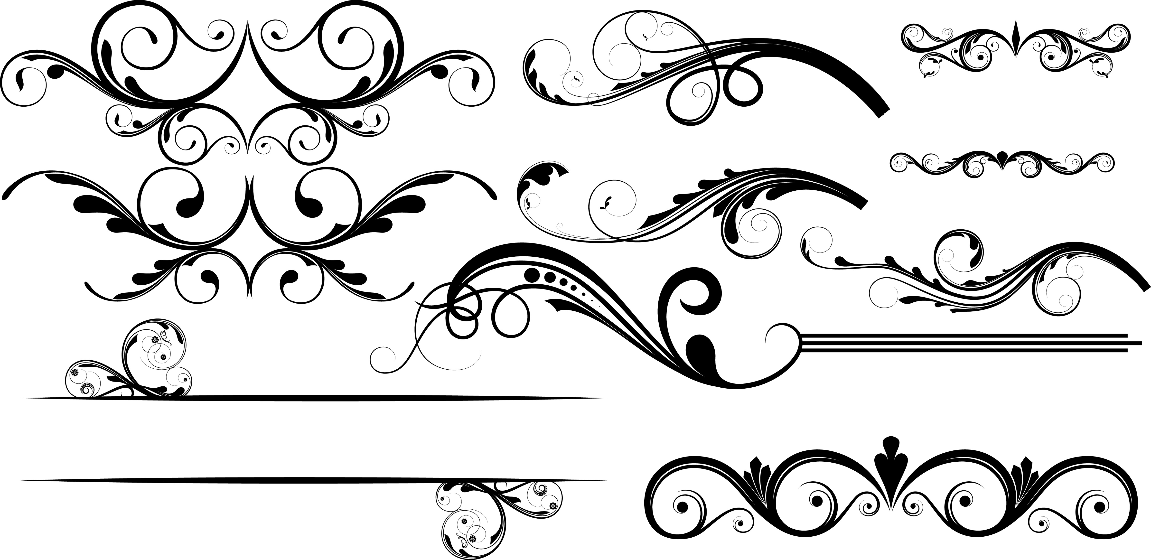 Leaf Swirl Vector Element