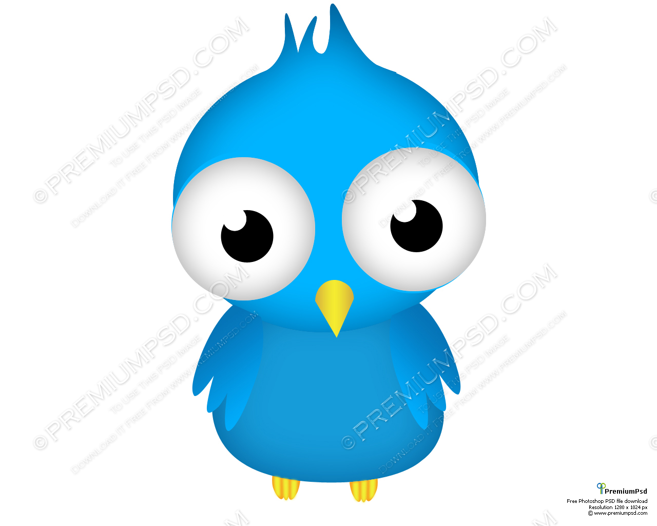 Little Blue Bird Cartoon