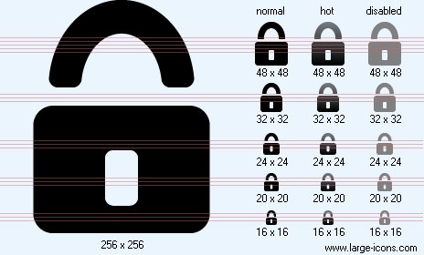 Lock Icon 16X16