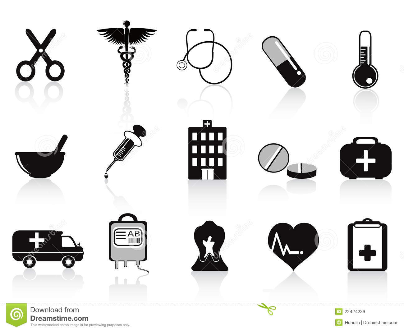 Medical Icons Black