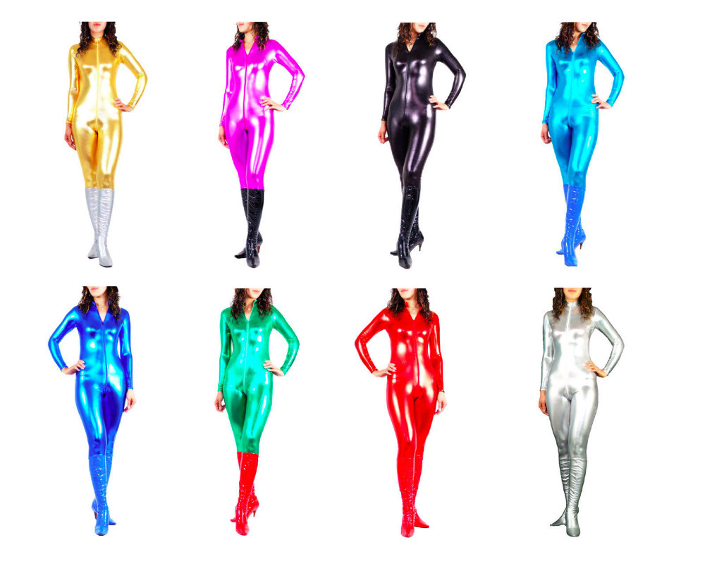 Metallic Wet Look Leotard