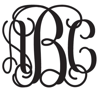 Monogram Car Decal