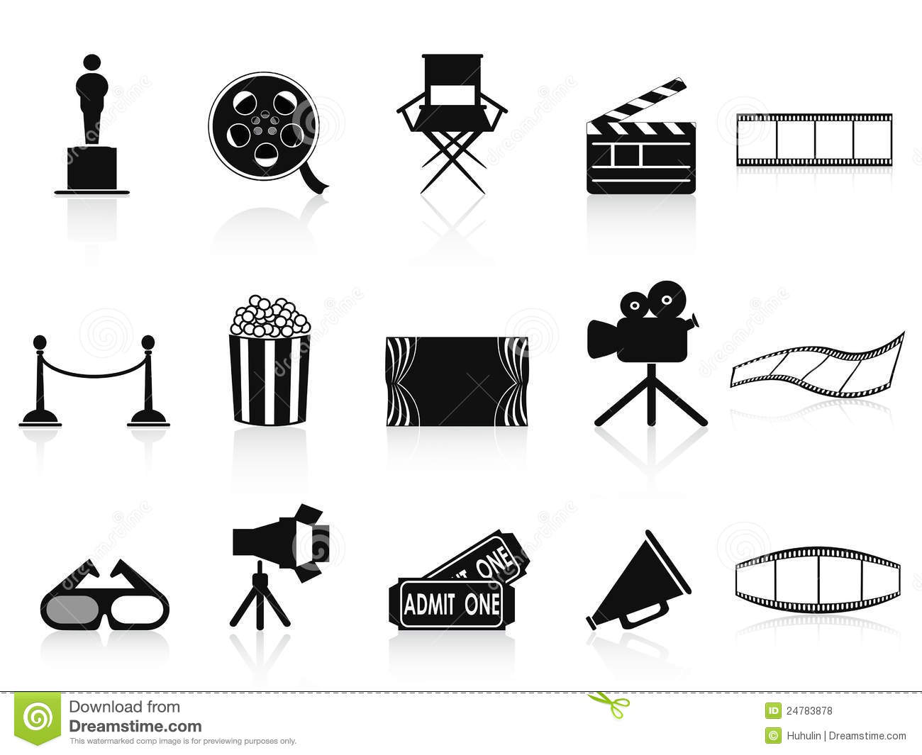 Movie Icon Black and White