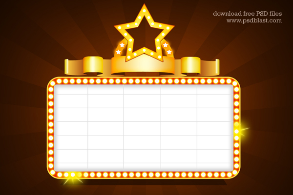 Movie Theater Sign Template