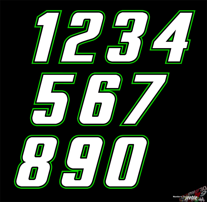 NASCAR Race Car Number Fonts