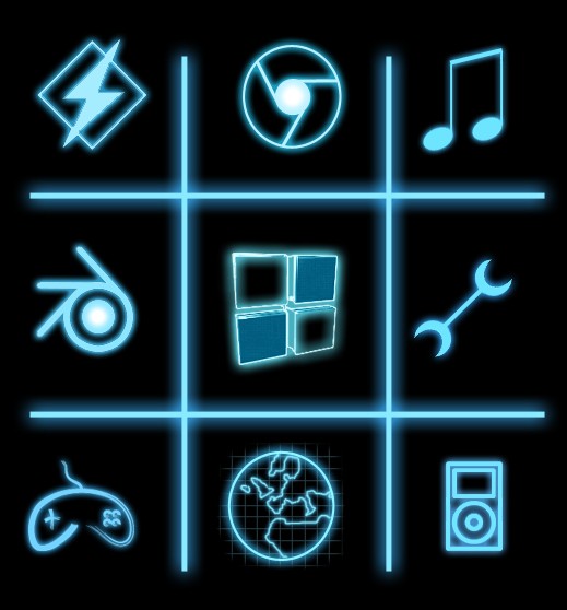 Neon Glow Desktop Icons Sets Free