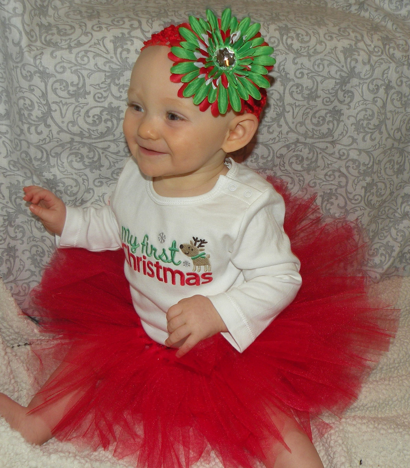 Newborn Baby Girl Christmas Outfit