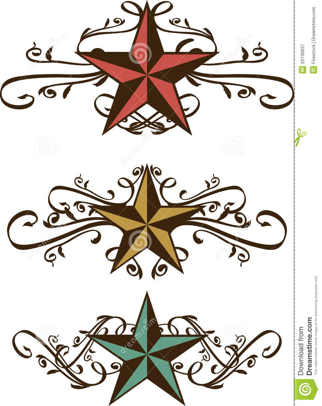 Old Western Star Clip Art