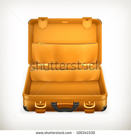 Open Suitcase Vector