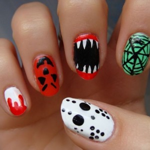 Orange and Black Nail Designs