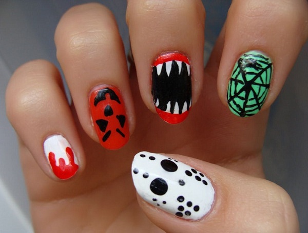 Orange and Black Nail Designs