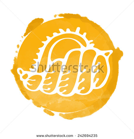 Orange and White Icons Circle Vector