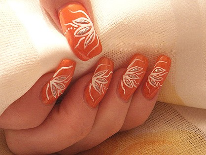 Orange Nail Art Designs