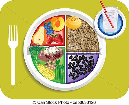 Plate of Food Clip Art