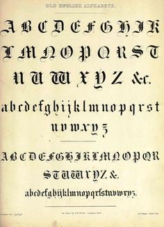 Printable Old English Font