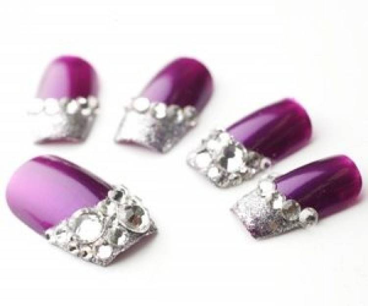 Purple Acrylic Nail Designs