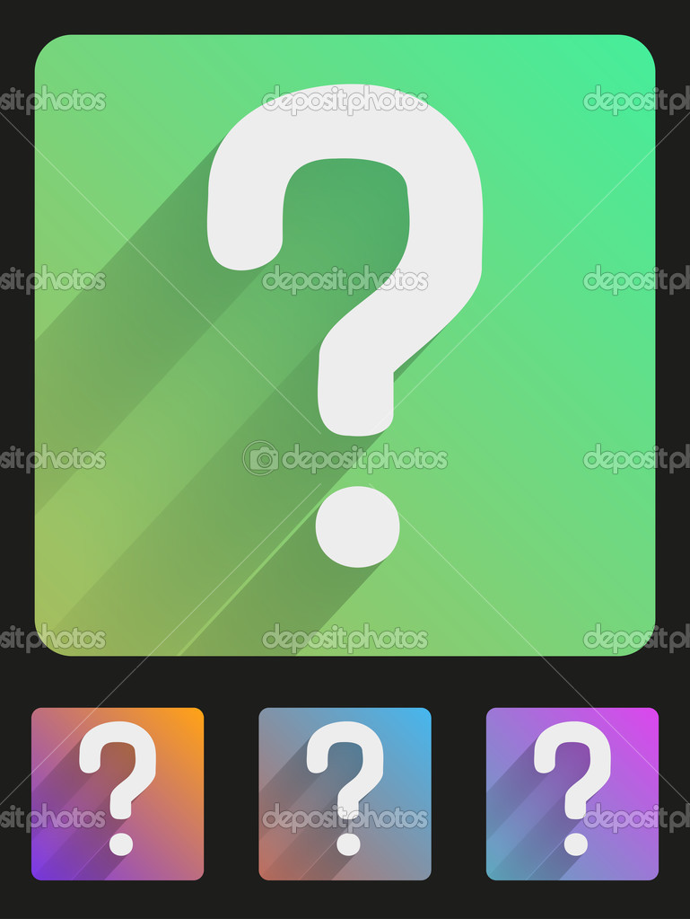 Question Mark Icon Flat