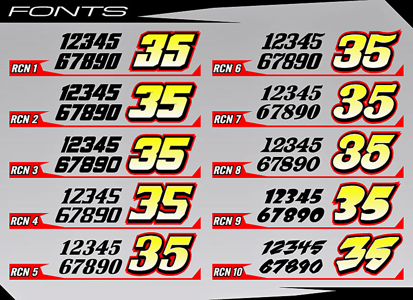 10 Racing Number Fonts Images