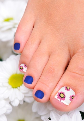 Red and White Toenail Designs