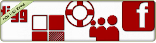 Red Social Media Icons Red Social Media Icons