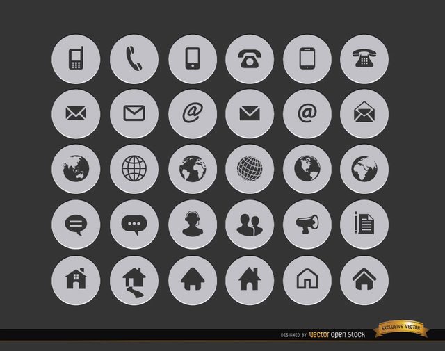7 Contact Icons Vector Free Images