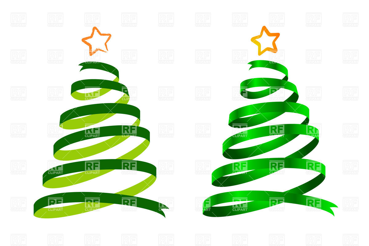 Ribbon Christmas Tree Clip Art