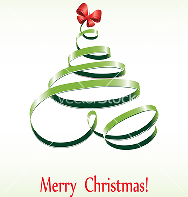 Ribbon Christmas Tree Clip Art