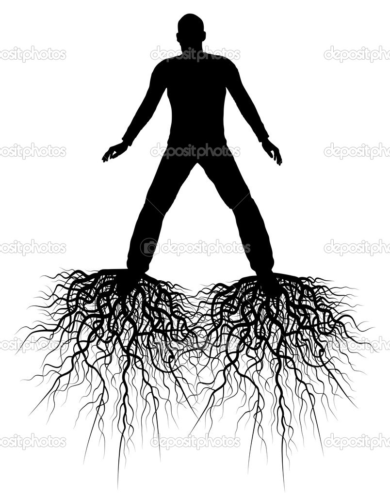 Root Man Silhouette