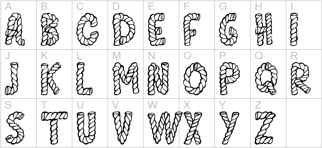 Rope Letters Font Stencils