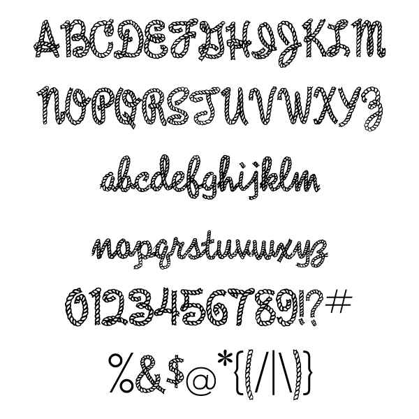 Rope Writing Font