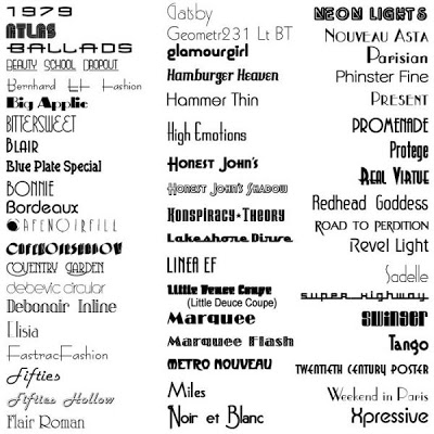 Sample Retro Fonts