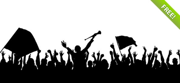 Silhouette Happy Crowd Silhouette Happy Crowd