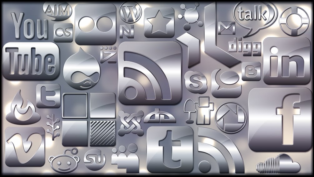 Silver Social Media Icons Silver Social Media Icons