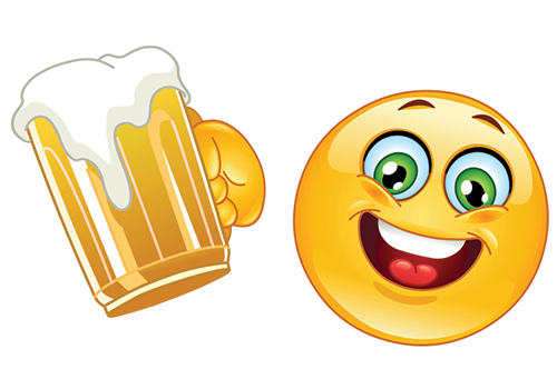 Smiley Face with Beer