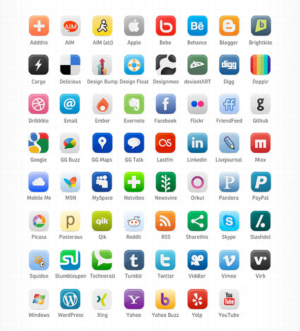 12 Social Media Icons With R Images