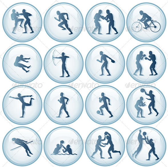 Sports Icons Clip Art