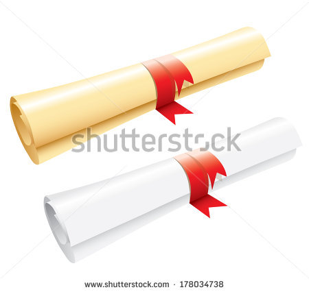 Stock Graduation Scroll