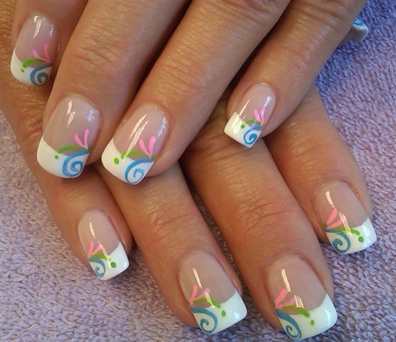 Summer French Tip Nail Art Designs