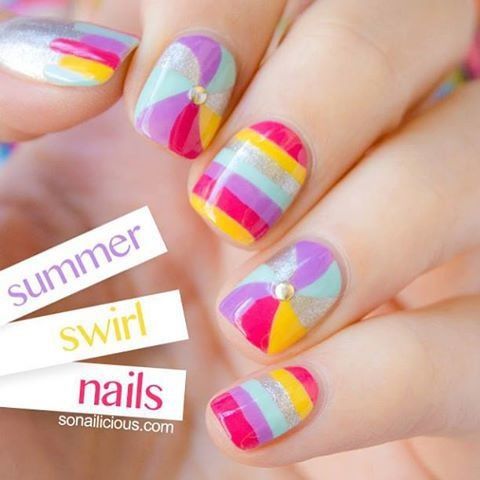 Summer Nail Designs Bright Colors
