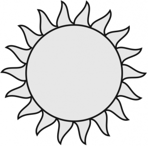 Sun Clip Art Black and White